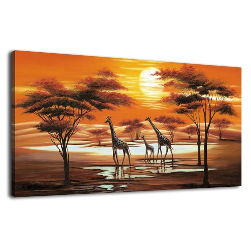Paint by number Sunset giraffe DIY Digital Painting Canvas for Adults  Beginner with Paint Brushes and Acrylic Pigment Home Wall Decoration - 16 x  20 inch Without Frame : : Home & Kitchen