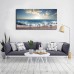 Wall Art Canvas Painting Blue Waves Beach Large Modern Artwork Canvas Prints Summer Season Contemporary Pictures Framed Ready to Hang for Home Decoration