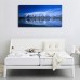 Canvas Wall Art Nature Painting Blue Lake Sky Snow Mountain Large Modern Canvas Artwork Panoramic Contemporary Pictures for Home Office Decoration