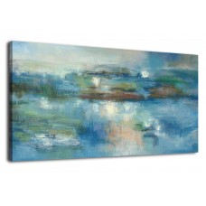 Abstract Canvas Wall Art Prints Panoramic Contemporary Painting Modern Artwork Pictures Framed Ready to Hang 20" x 40" for Home Décor