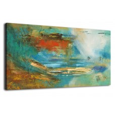 Blue Abstract Canvas Art for Home Decoration
