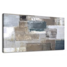 Canvas Wall Art Abstract Painting Canvas Prints Panoramic Pictures Contemporary Artwork 20" x 40" for Home Office Wall Decor Framed Ready to Hang