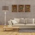 ARTEWOODS Canvas Wall Art Sugar Skull Vintage Painting, Day of The Dead Contemporary Pictures Artwork Framed Wall Art Decor for Living Room Bedroom 3 Pieces of 12" x 16"