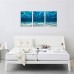 Canvas Art Sea Wave Blue Seascape Painting Canvas Prints 3 Pieces Canvas Wall Art Decor Framed Ready to Hang